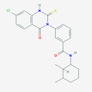 molecular formula C23H24ClN3O2S B11213363 3-(7-chloro-4-oxo-2-sulfanylidene-1H-quinazolin-3-yl)-N-(2,3-dimethylcyclohexyl)benzamide 