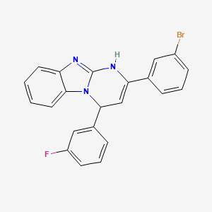 2-(3-Bromophenyl)-4-(3-fluorophenyl)-1,4-dihydropyrimido[1,2-a]benzimidazole