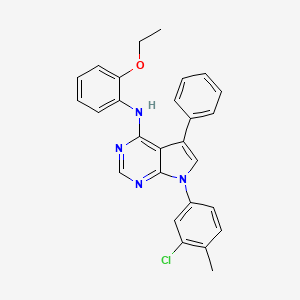 7-(3-chloro-4-methylphenyl)-N-(2-ethoxyphenyl)-5-phenyl-7H-pyrrolo[2,3-d]pyrimidin-4-amine