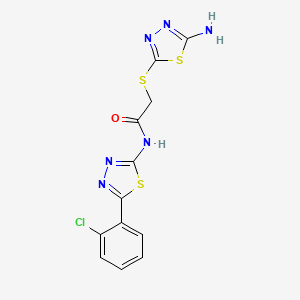 2-[(5-amino-1,3,4-thiadiazol-2-yl)sulfanyl]-N-[5-(2-chlorophenyl)-1,3,4-thiadiazol-2-yl]acetamide