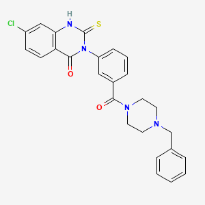 3-[3-(4-benzylpiperazine-1-carbonyl)phenyl]-7-chloro-2-sulfanylidene-1H-quinazolin-4-one