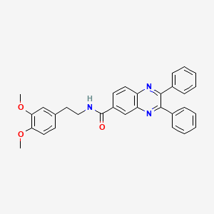 N-[2-(3,4-dimethoxyphenyl)ethyl]-2,3-diphenylquinoxaline-6-carboxamide