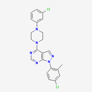 1-(4-chloro-2-methylphenyl)-4-[4-(3-chlorophenyl)piperazin-1-yl]-1H-pyrazolo[3,4-d]pyrimidine