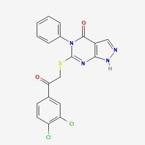 6-[2-(3,4-dichlorophenyl)-2-oxoethyl]sulfanyl-5-phenyl-1H-pyrazolo[3,4-d]pyrimidin-4-one