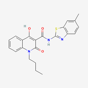 1-Butyl-4-hydroxy-N-(6-methylbenzo[d]thiazol-2-yl)-2-oxo-1,2-dihydroquinoline-3-carboxamide