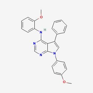 N-(2-methoxyphenyl)-7-(4-methoxyphenyl)-5-phenyl-7H-pyrrolo[2,3-d]pyrimidin-4-amine