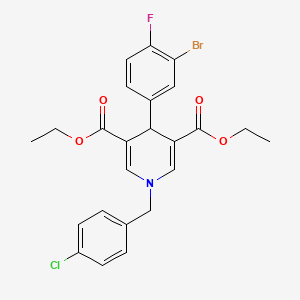 Diethyl 4-(3-bromo-4-fluorophenyl)-1-(4-chlorobenzyl)-1,4-dihydropyridine-3,5-dicarboxylate