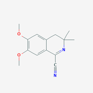 1-Isoquinolinecarbonitrile, 3,4-dihydro-6,7-dimethoxy-3,3-dimethyl-