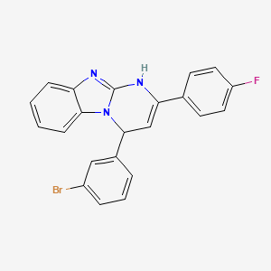 4-(3-Bromophenyl)-2-(4-fluorophenyl)-1,4-dihydropyrimido[1,2-a]benzimidazole