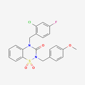 4-(2-chloro-4-fluorobenzyl)-2-(4-methoxybenzyl)-2H-1,2,4-benzothiadiazin-3(4H)-one 1,1-dioxide