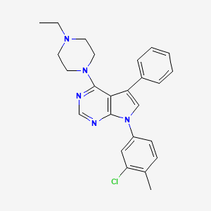 7-(3-chloro-4-methylphenyl)-4-(4-ethylpiperazin-1-yl)-5-phenyl-7H-pyrrolo[2,3-d]pyrimidine