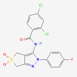 2,4-dichloro-N-(2-(4-fluorophenyl)-5,5-dioxido-4,6-dihydro-2H-thieno[3,4-c]pyrazol-3-yl)benzamide