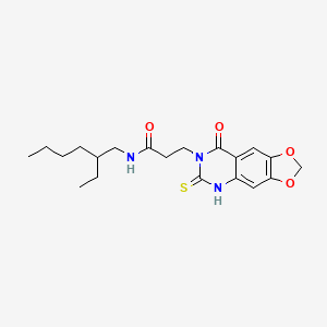 N-(2-ethylhexyl)-3-(8-oxo-6-thioxo-5,6-dihydro-[1,3]dioxolo[4,5-g]quinazolin-7(8H)-yl)propanamide