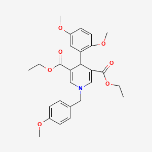 Diethyl 4-(2,5-dimethoxyphenyl)-1-(4-methoxybenzyl)-1,4-dihydropyridine-3,5-dicarboxylate