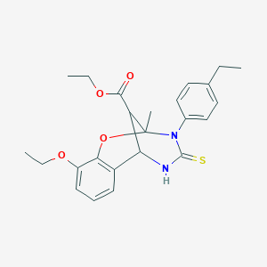 ethyl 10-ethoxy-3-(4-ethylphenyl)-2-methyl-4-thioxo-3,4,5,6-tetrahydro-2H-2,6-methano-1,3,5-benzoxadiazocine-11-carboxylate