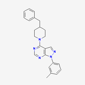 4-(4-benzylpiperidin-1-yl)-1-(3-methylphenyl)-1H-pyrazolo[3,4-d]pyrimidine