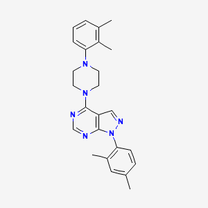 molecular formula C25H28N6 B11213776 1-(2,3-dimethylphenyl)-4-[1-(2,4-dimethylphenyl)-1H-pyrazolo[3,4-d]pyrimidin-4-yl]piperazine 