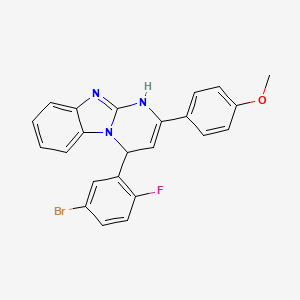 4-(5-Bromo-2-fluorophenyl)-2-(4-methoxyphenyl)-1,4-dihydropyrimido[1,2-a]benzimidazole