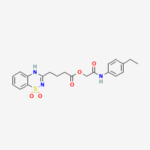 2-((4-ethylphenyl)amino)-2-oxoethyl 4-(1,1-dioxido-4H-benzo[e][1,2,4]thiadiazin-3-yl)butanoate