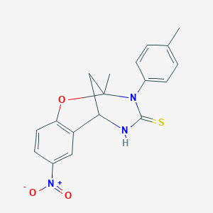 2-methyl-3-(4-methylphenyl)-8-nitro-2,3,5,6-tetrahydro-4H-2,6-methano-1,3,5-benzoxadiazocine-4-thione