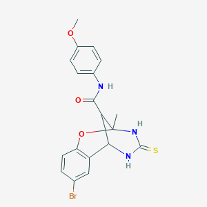 8-bromo-N-(4-methoxyphenyl)-2-methyl-4-thioxo-3,4,5,6-tetrahydro-2H-2,6-methano-1,3,5-benzoxadiazocine-11-carboxamide