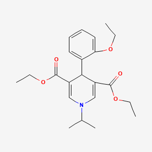 molecular formula C22H29NO5 B11213886 Diethyl 4-(2-ethoxyphenyl)-1-(propan-2-yl)-1,4-dihydropyridine-3,5-dicarboxylate 