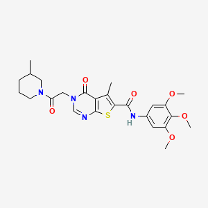 3,4-Dihydro-5-methyl-3-[2-(3-methyl-1-piperidinyl)-2-oxoethyl]-4-oxo-N-(3,4,5-trimethoxyphenyl)thieno[2,3-d]pyrimidine-6-carboxamide