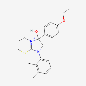 1-(2,3-dimethylphenyl)-3-(4-ethoxyphenyl)-3-hydroxy-2,3,6,7-tetrahydro-5H-imidazo[2,1-b][1,3]thiazin-1-ium