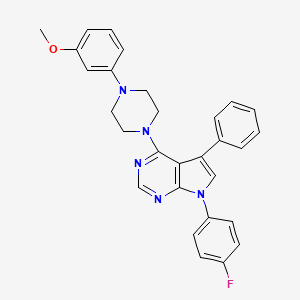 7-(4-fluorophenyl)-4-[4-(3-methoxyphenyl)piperazin-1-yl]-5-phenyl-7H-pyrrolo[2,3-d]pyrimidine