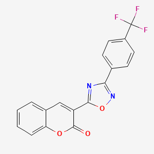 3-{3-[4-(trifluoromethyl)phenyl]-1,2,4-oxadiazol-5-yl}-2H-chromen-2-one