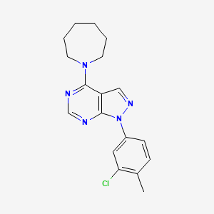 4-(azepan-1-yl)-1-(3-chloro-4-methylphenyl)-1H-pyrazolo[3,4-d]pyrimidine