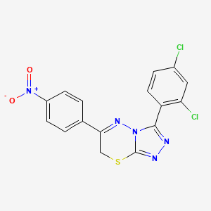 3-(2,4-dichlorophenyl)-6-(4-nitrophenyl)-7H-[1,2,4]triazolo[3,4-b][1,3,4]thiadiazine