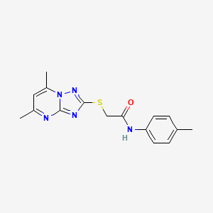 2-[(5,7-dimethyl[1,2,4]triazolo[1,5-a]pyrimidin-2-yl)sulfanyl]-N-(4-methylphenyl)acetamide