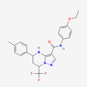 molecular formula C23H23F3N4O2 B11213960 N-(4-ethoxyphenyl)-5-(4-methylphenyl)-7-(trifluoromethyl)-4,5,6,7-tetrahydropyrazolo[1,5-a]pyrimidine-3-carboxamide 