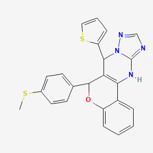 6-[4-(Methylsulfanyl)phenyl]-7-(2-thienyl)-7,12-dihydro-6H-chromeno[4,3-D][1,2,4]triazolo[1,5-A]pyrimidine