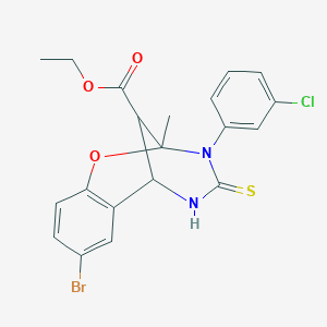 ethyl 8-bromo-3-(3-chlorophenyl)-2-methyl-4-thioxo-3,4,5,6-tetrahydro-2H-2,6-methano-1,3,5-benzoxadiazocine-11-carboxylate