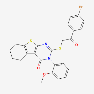 2-{[2-(4-bromophenyl)-2-oxoethyl]sulfanyl}-3-(2-methoxyphenyl)-5,6,7,8-tetrahydro[1]benzothieno[2,3-d]pyrimidin-4(3H)-one