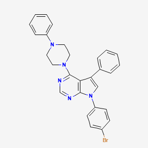 7-(4-bromophenyl)-5-phenyl-4-(4-phenylpiperazin-1-yl)-7H-pyrrolo[2,3-d]pyrimidine