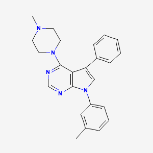 7-(3-methylphenyl)-4-(4-methylpiperazin-1-yl)-5-phenyl-7H-pyrrolo[2,3-d]pyrimidine