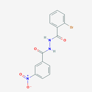 2-bromo-N'-[(3-nitrophenyl)carbonyl]benzohydrazide