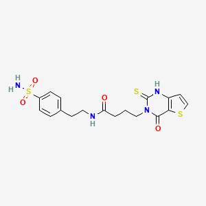 4-(4-oxo-2-thioxo-1,4-dihydrothieno[3,2-d]pyrimidin-3(2H)-yl)-N-[2-(4-sulfamoylphenyl)ethyl]butanamide