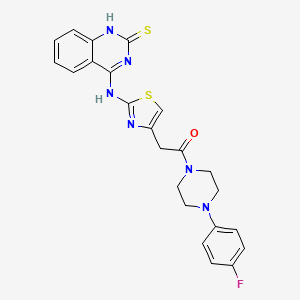 1-(4-(4-Fluorophenyl)piperazin-1-yl)-2-(2-((2-thioxo-1,2-dihydroquinazolin-4-yl)amino)thiazol-4-yl)ethanone