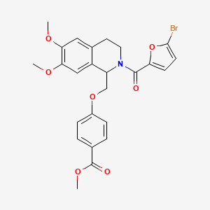 Methyl 4-((2-(5-bromofuran-2-carbonyl)-6,7-dimethoxy-1,2,3,4-tetrahydroisoquinolin-1-yl)methoxy)benzoate