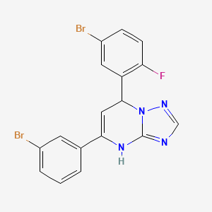 7-(5-Bromo-2-fluorophenyl)-5-(3-bromophenyl)-4,7-dihydro[1,2,4]triazolo[1,5-a]pyrimidine