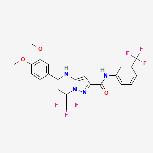 5-(3,4-dimethoxyphenyl)-7-(trifluoromethyl)-N-[3-(trifluoromethyl)phenyl]-4,5,6,7-tetrahydropyrazolo[1,5-a]pyrimidine-2-carboxamide