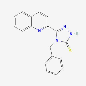 4-benzyl-5-(quinolin-2-yl)-4H-1,2,4-triazole-3-thiol