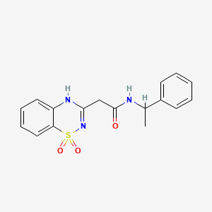 2-(1,1-dioxido-2H-benzo[e][1,2,4]thiadiazin-3-yl)-N-(1-phenylethyl)acetamide