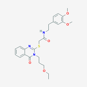 N-[2-(3,4-dimethoxyphenyl)ethyl]-2-{[3-(3-ethoxypropyl)-4-oxo-3,4-dihydroquinazolin-2-yl]sulfanyl}acetamide