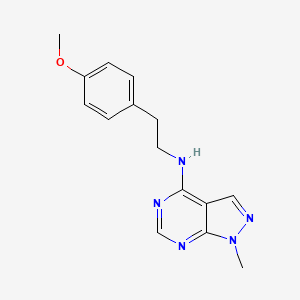 molecular formula C15H17N5O B11214204 N-[2-(4-methoxyphenyl)ethyl]-1-methyl-1H-pyrazolo[3,4-d]pyrimidin-4-amine 