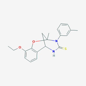 10-ethoxy-2-methyl-3-(3-methylphenyl)-2,3,5,6-tetrahydro-4H-2,6-methano-1,3,5-benzoxadiazocine-4-thione